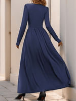 Maxi Jurk met V-hals en Kantdetails - Maxi Dresses - Jurkjes.co