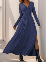 Maxi Jurk met V-hals en Kantdetails - Maxi Dresses - Jurkjes.co