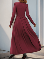 Maxi Jurk met V-hals en Kantdetails - Maxi Dresses - Jurkjes.co