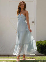 Maxi Jurk met V-hals en Luchtig Design - Maxi Dresses - Jurkjes.co