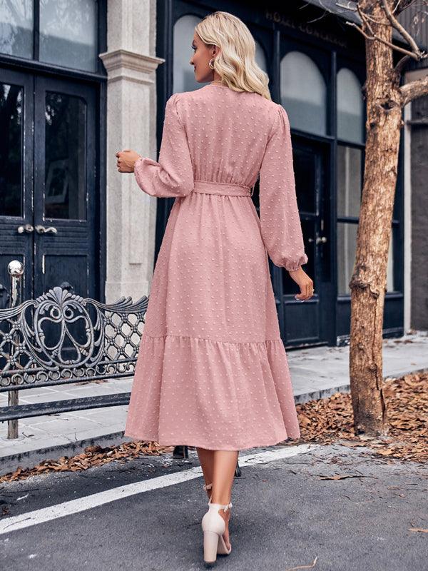 Maxi Jurk met V-hals en Luxe Kant - Maxi Dresses - Jurkjes.co