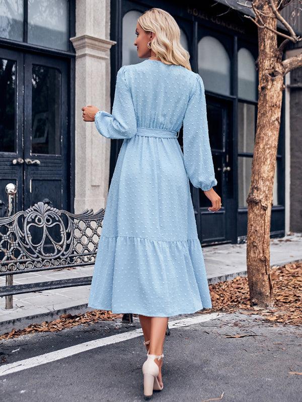 Maxi Jurk met V-hals en Luxe Kant - Maxi Dresses - Jurkjes.co