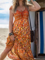 Maxi Jurk met V-hals en Paisley Bloemenprint - Maxi Dresses - Jurkjes.co