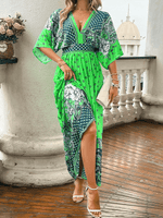 Maxi Jurk met V-hals en Paisley Bloemenprint - Maxi Dresses - Jurkjes.co