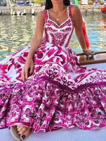 Maxi Jurk met V-hals en Paisley Print - Group8 - Jurkjes.co