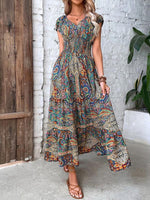 Maxi Jurk met V-hals en Paisley Print - Maxi Dresses - Jurkjes.co