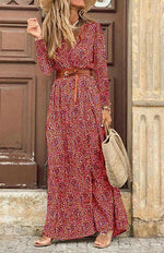 Maxi Jurk met V-hals en Paisley Print - Maxi Dresses - Jurkjes.co