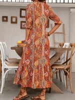 Maxi Jurk met V-hals en Paisley Print - Maxi Dresses - Jurkjes.co