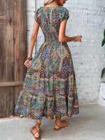 Maxi Jurk met V-hals en Paisley Print - Maxi Dresses - Jurkjes.co