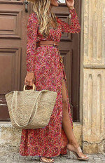 Maxi Jurk met V-hals en Paisley Print - Maxi Dresses - Jurkjes.co