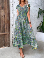 Maxi Jurk met V-hals en Paisley Print - Maxi Dresses - Jurkjes.co