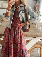 Maxi Jurk met V-hals en Paisley Print - Maxi Dresses - Jurkjes.co