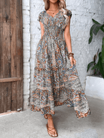 Maxi Jurk met V-hals en Paisley Print - Maxi Dresses - Jurkjes.co