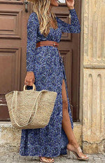 Maxi Jurk met V-hals en Paisley Print - Maxi Dresses - Jurkjes.co