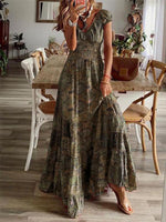 Maxi Jurk met V-hals en Paisley Print - Maxi Dresses - Jurkjes.co