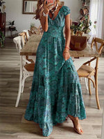 Maxi Jurk met V-hals en Paisley Print - Maxi Dresses - Jurkjes.co