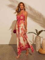 Maxi Jurk met V-hals en Paisley Print - Midi Dresses - Jurkjes.co