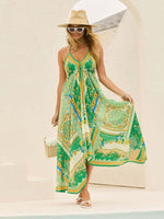 Maxi Jurk met V-hals en Paisley Print - Midi Dresses - Jurkjes.co