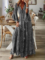 Maxi Jurk met V-hals en Paisleyprint - Maxi Dresses - Jurkjes.co