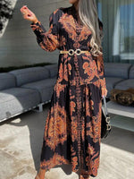 Maxi Jurk met V-hals en Paisleyprint - Maxi Dresses - Jurkjes.co