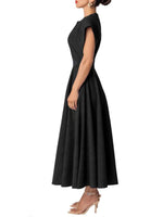 Maxi Jurk met V-hals en Plooirok - Maxi Dresses - Jurkjes.co