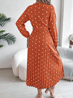 Maxi Jurk met V-hals en Polka Dots - Maxi Dresses - Jurkjes.co