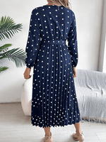 Maxi Jurk met V-hals en Polka Dots - Maxi Dresses - Jurkjes.co