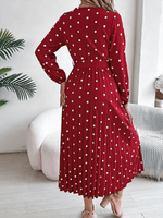 Maxi Jurk met V-hals en Polka Dots - Maxi Dresses - Jurkjes.co