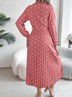 Maxi Jurk met V-hals en Polka Dots - Maxi Dresses - Jurkjes.co