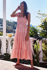 Maxi Jurk met V-hals en Polkadot - Maxi Dresses - Jurkjes.co