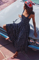 Maxi Jurk met V-hals en Polkadot - Maxi Dresses - Jurkjes.co
