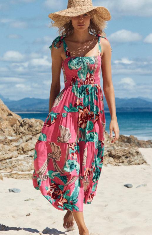 Maxi Jurk met V-hals en Polkadot - Maxi Dresses - Jurkjes.co