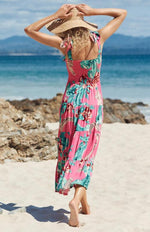 Maxi Jurk met V-hals en Polkadot - Maxi Dresses - Jurkjes.co