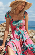 Maxi Jurk met V-hals en Polkadot - Maxi Dresses - Jurkjes.co