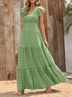 Maxi Jurk met V-hals en Stijlvol Design - Maxi Dresses - Jurkjes.co