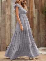 Maxi Jurk met V-hals en Stijlvol Design - Maxi Dresses - Jurkjes.co
