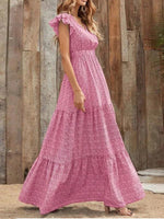 Maxi Jurk met V-hals en Stijlvol Design - Maxi Dresses - Jurkjes.co