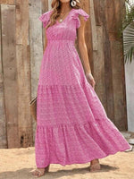Maxi Jurk met V-hals en Stijlvol Design - Maxi Dresses - Jurkjes.co