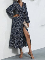 Maxi Jurk met V-hals en Stijlvol Design - Maxi Dresses - Jurkjes.co