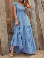 Maxi Jurk met V-hals en Stijlvol Design - Maxi Dresses - Jurkjes.co