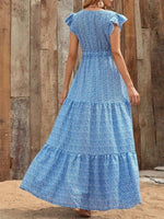 Maxi Jurk met V-hals en Stijlvol Design - Maxi Dresses - Jurkjes.co