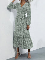 Maxi Jurk met V-hals en Stijlvol Design - Maxi Dresses - Jurkjes.co