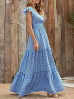 Maxi Jurk met V-hals en Stijlvol Design - Maxi Dresses - Jurkjes.co