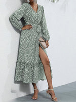 Maxi Jurk met V-hals en Stijlvol Design - Maxi Dresses - Jurkjes.co