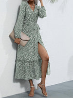 Maxi Jurk met V-hals en Stijlvol Design - Maxi Dresses - Jurkjes.co