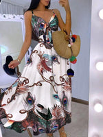 Maxi Jurk met V-hals en Strikdetail - Maxi Dresses - Jurkjes.co