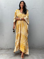 Maxi Jurk met V-hals en Tie-dye Patroon - Group8 - Jurkjes.co