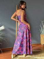 Maxi Jurk met V-hals en Tropenprint - Maxi Dresses - Jurkjes.co