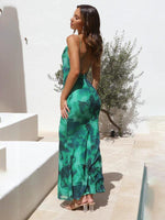 Maxi Jurk met V-hals en Tropische Print - Group10 - Jurkjes.co