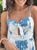 Maxi Jurk met V-hals en Tropische Print - Group11 - Jurkjes.co